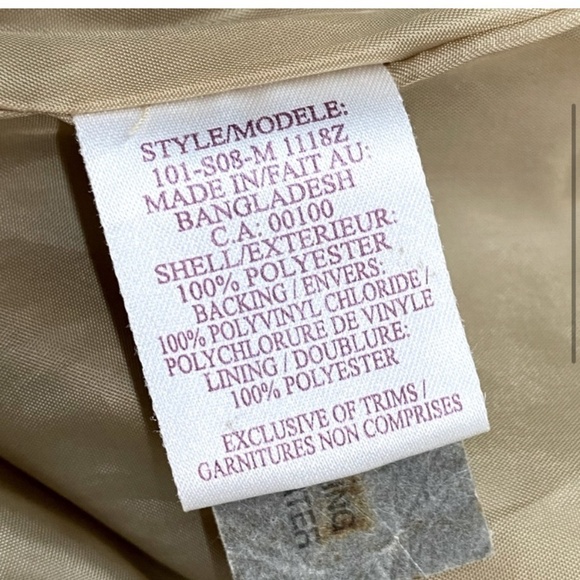 Vintage Midtown Tan Utility Style Light Jacket M - Picture 4 of 15